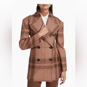 Stella McCartney Plaid Wool Coat